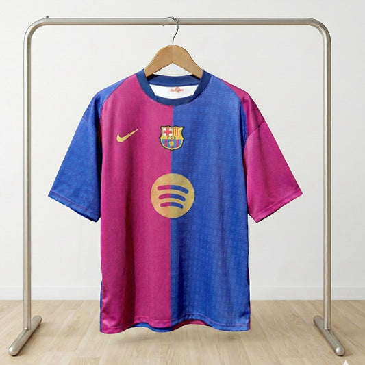 Barcelona Split-Colour Graphic T-Shirt