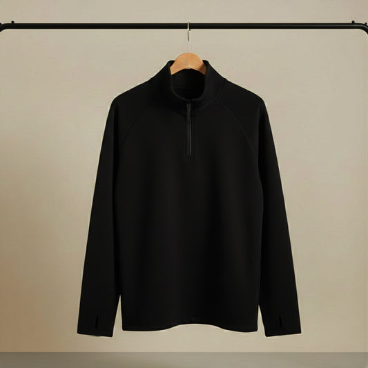 Premium Plain Black Training Track Top 2025 – Big Size