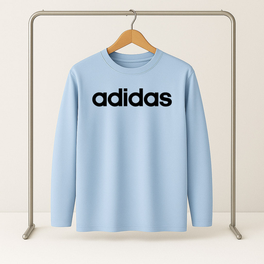 adidas Long Sleeve T-Shirt – Light Blue (Special Sizes)