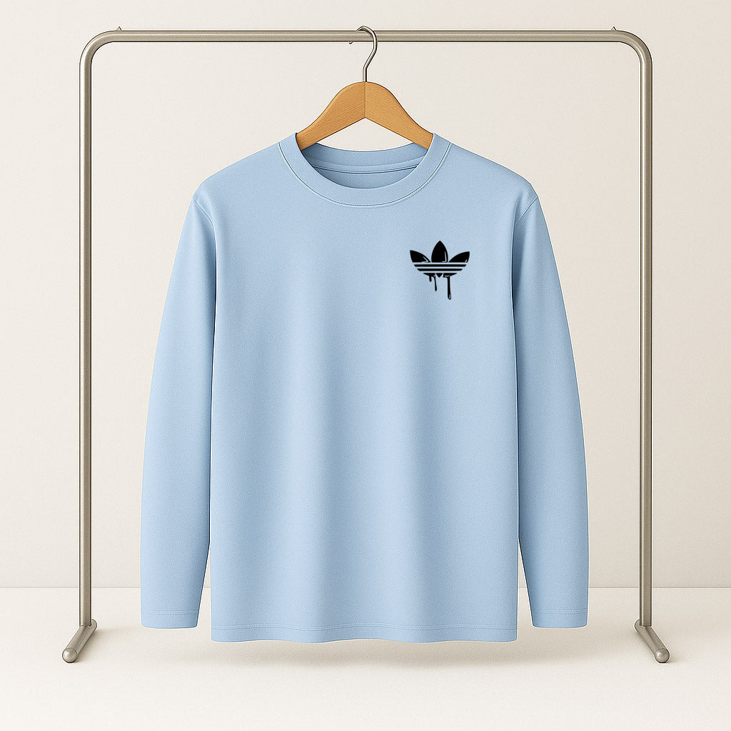 adidas Long Sleeve T-Shirt – Light Blue (Special Sizes)
