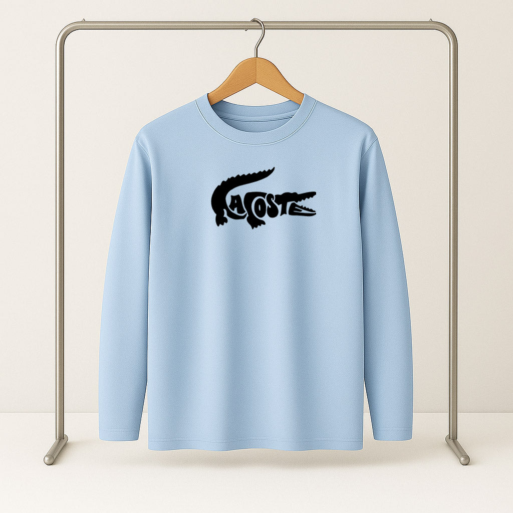 Lacoste Long Sleeve T-Shirt – Light Blue (Special Sizes)