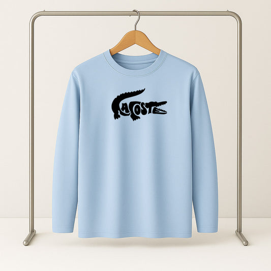 Lacoste Long Sleeve T-Shirt – Light Blue (Special Sizes)