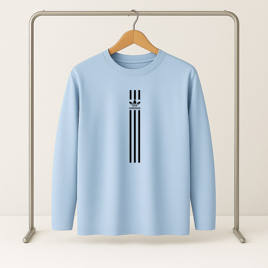 adidas Long Sleeve T-Shirt – Light Blue (Special Sizes)