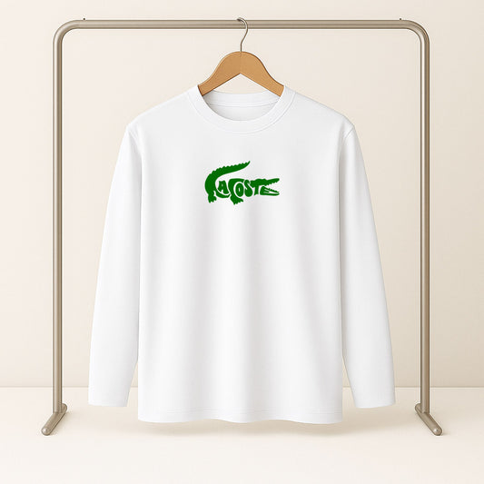 Lacoste Long Sleeve T-Shirt – White (Special Sizes)