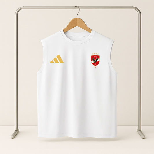 Al Ahly White Graphic Sleeveless T-Shirt