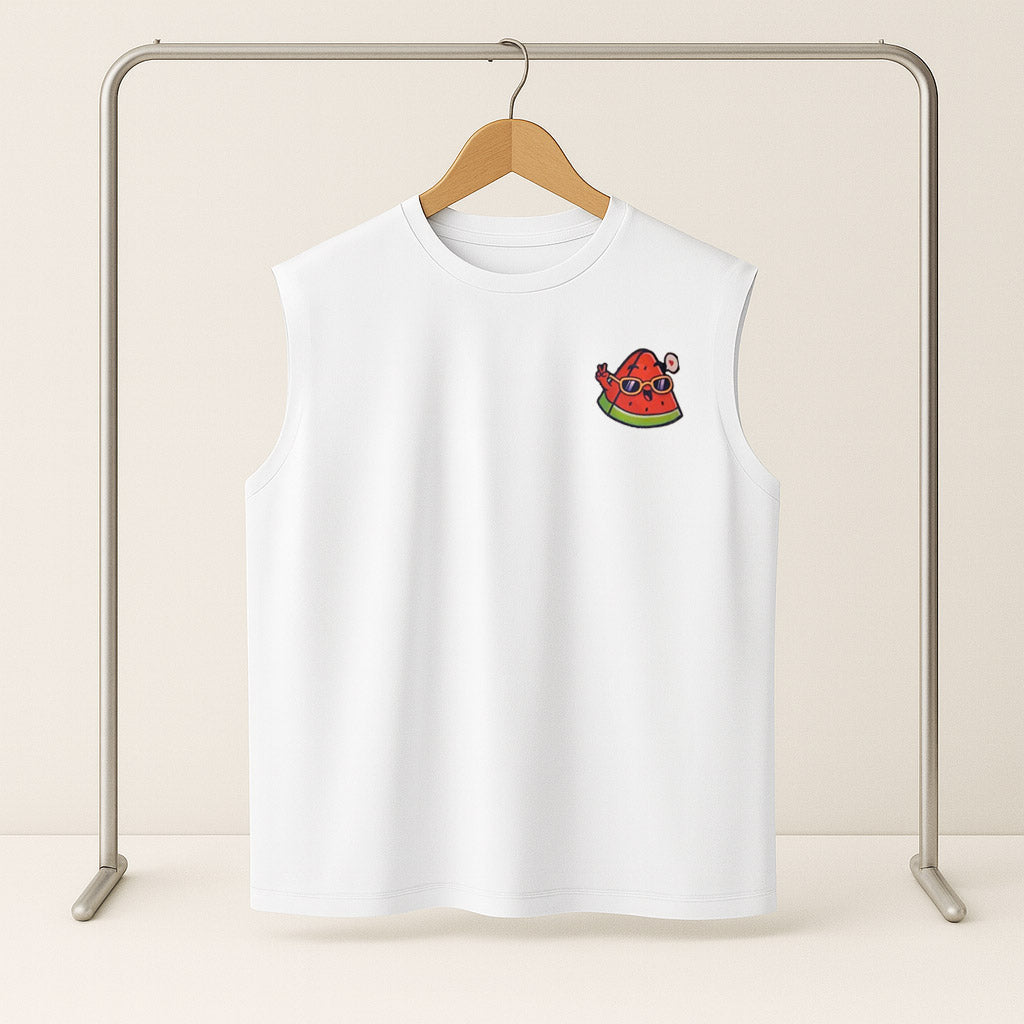 Bateekha Graphic Sleeveless White T-Shirt