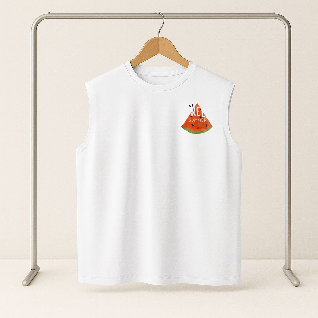 Bateekha Graphic Sleeveless White T-Shirt