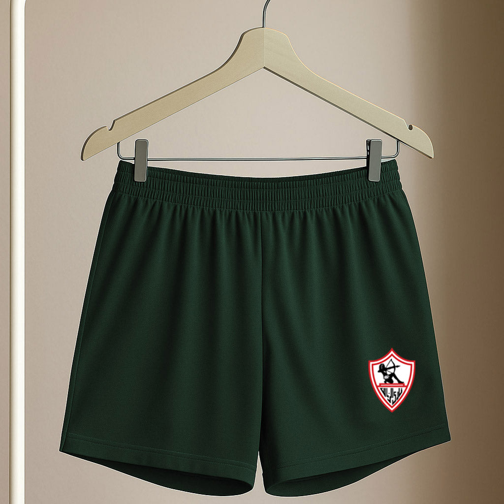 Zamalek Dark Green Graphic Shorts