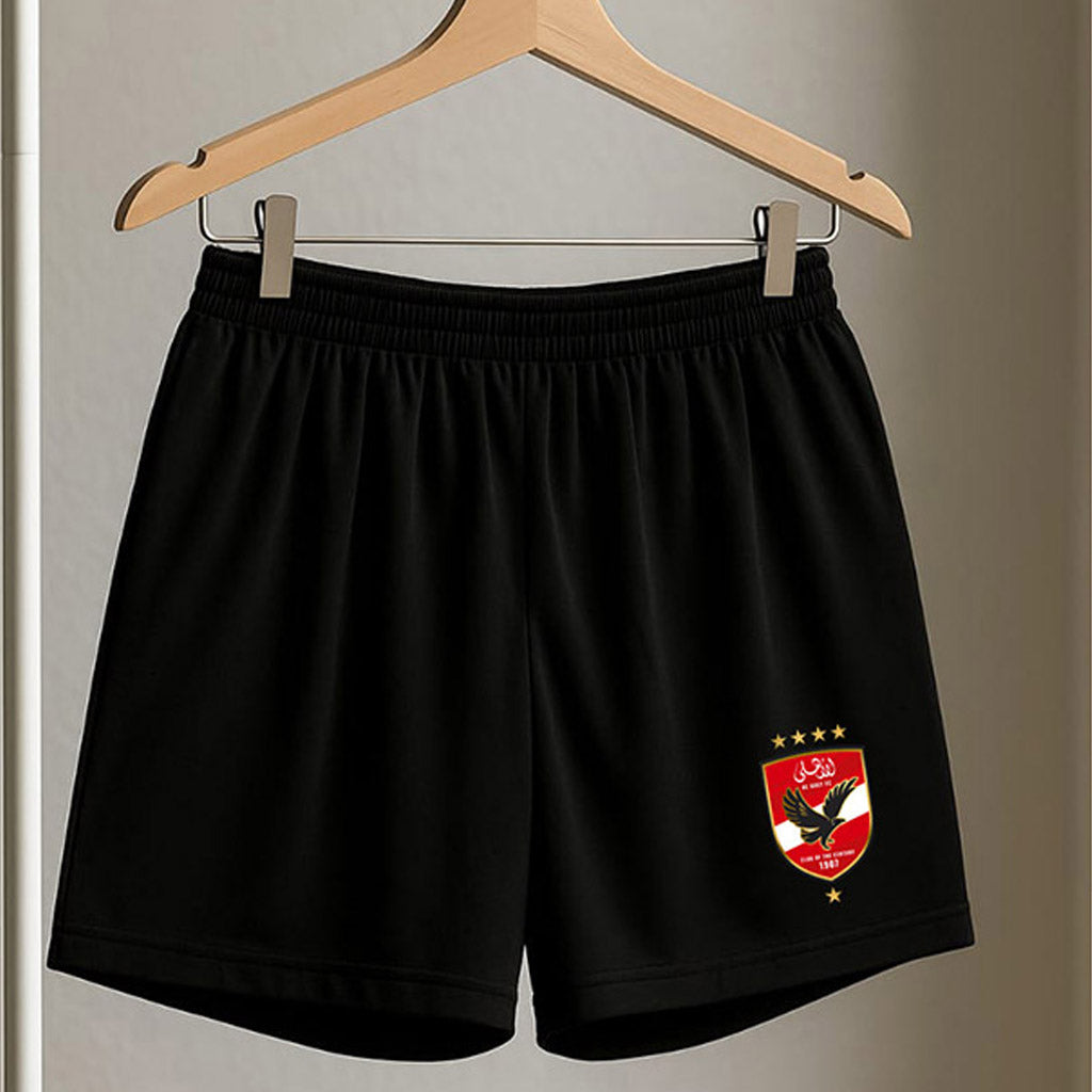 Al Ahly Black Graphic Shorts