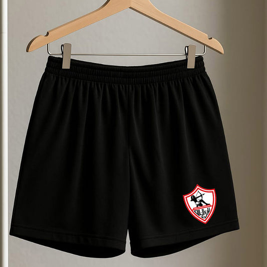Zamalek black Graphic Shorts