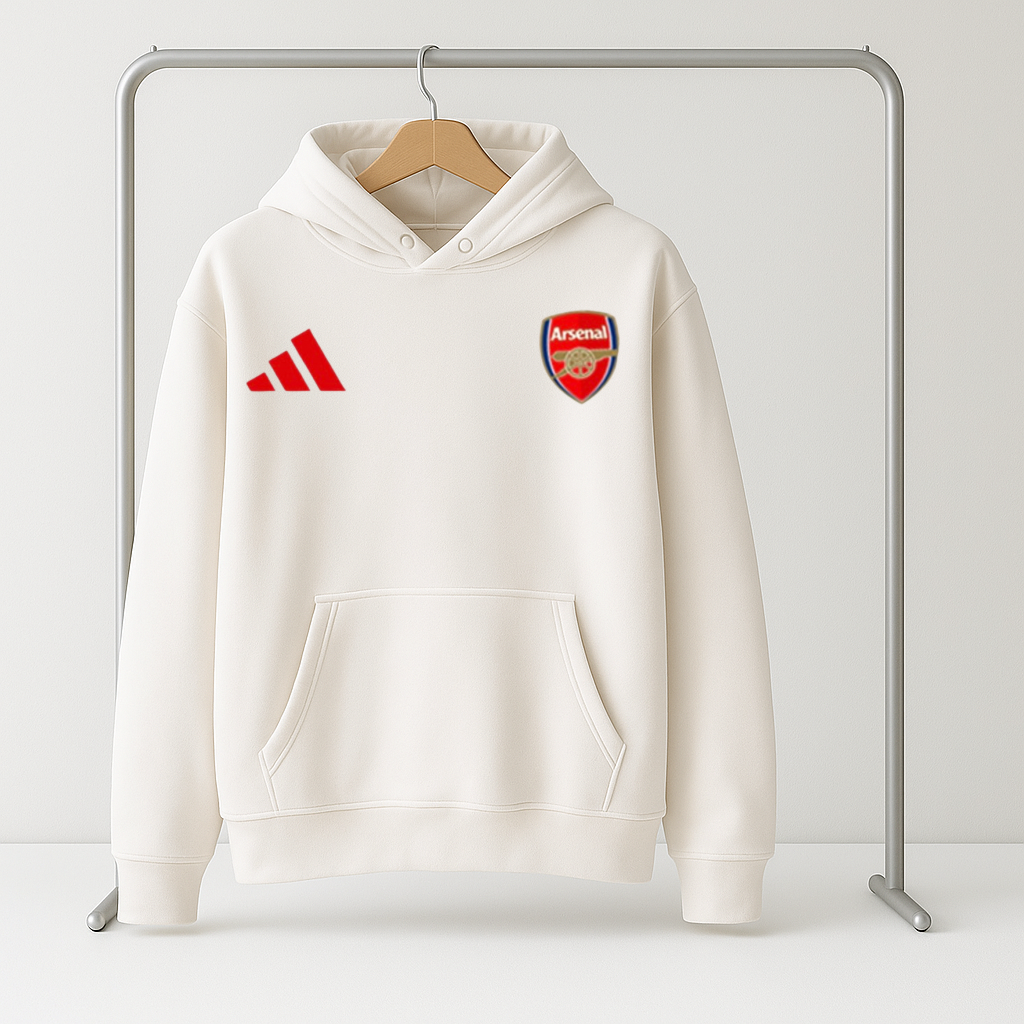 White Arsenal Club Hoodie – Special Sizes