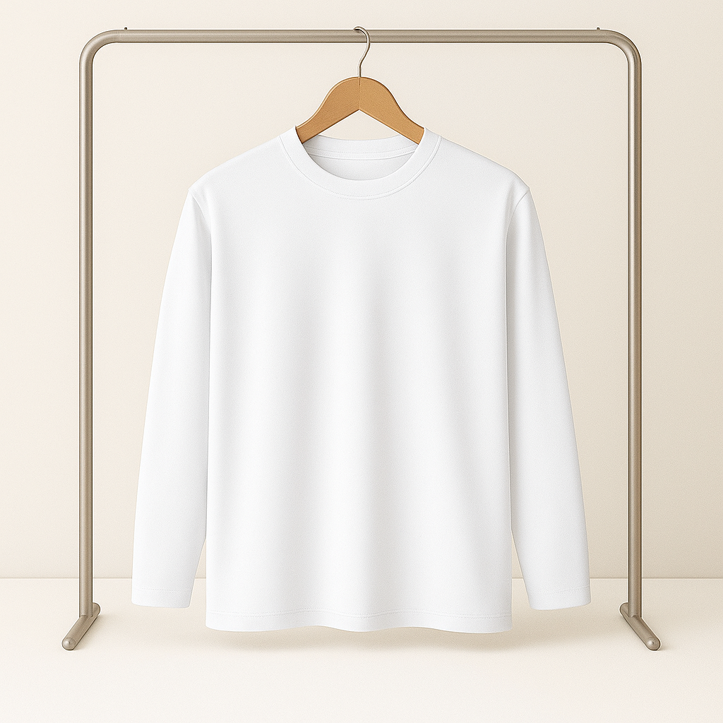 Plain White Sleeve T-shirt – Special Sizes