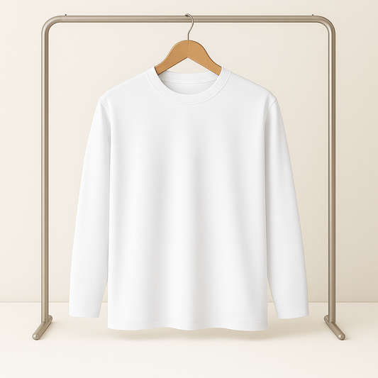 Plain White Sleeve T-shirt – Special Sizes
