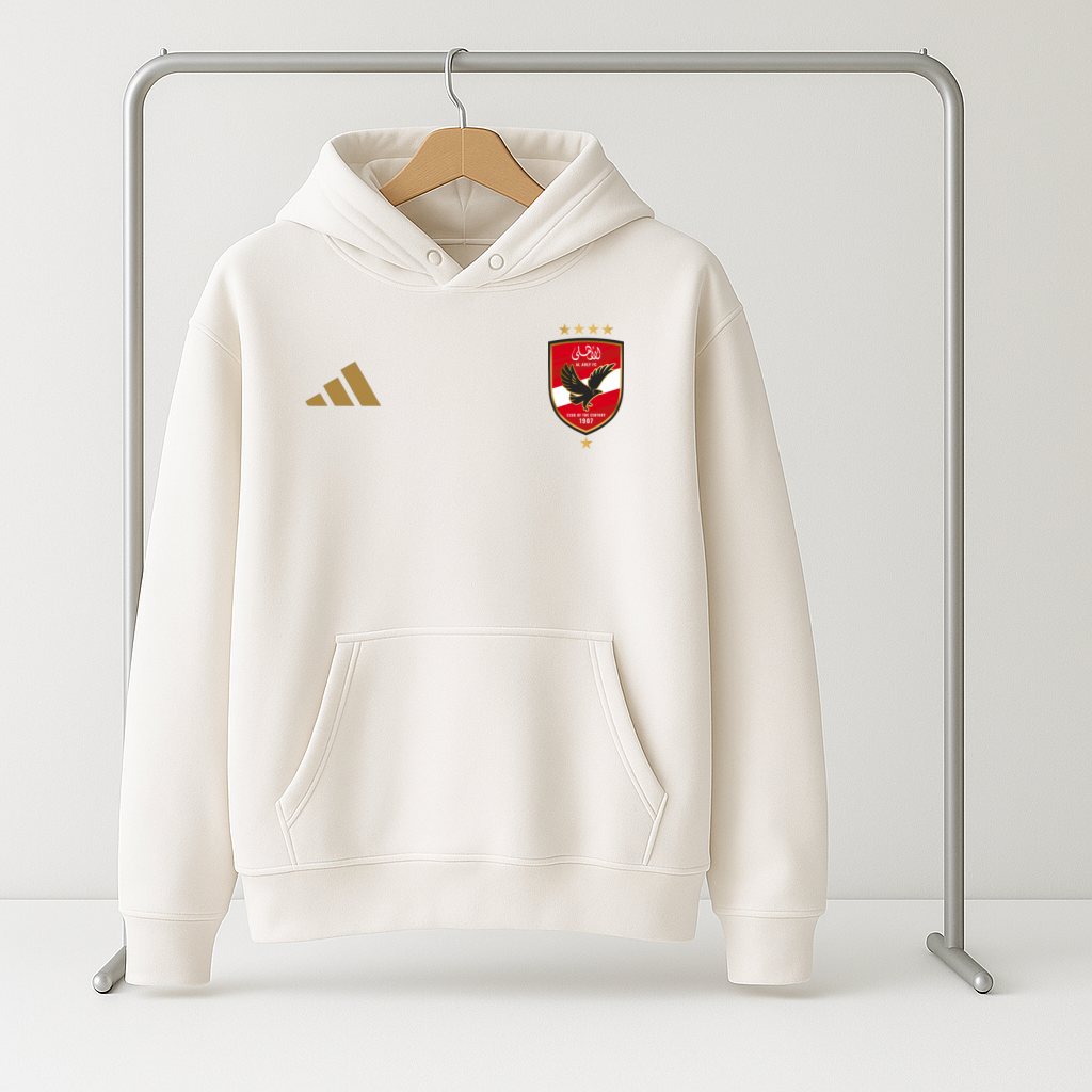 White Al-Ahly Club Hoodie – Special Sizes
