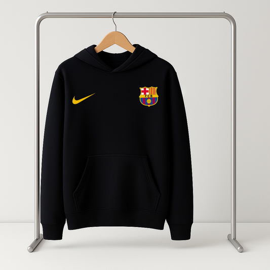 FC Barcelona Black Hoodie – Special Sizes