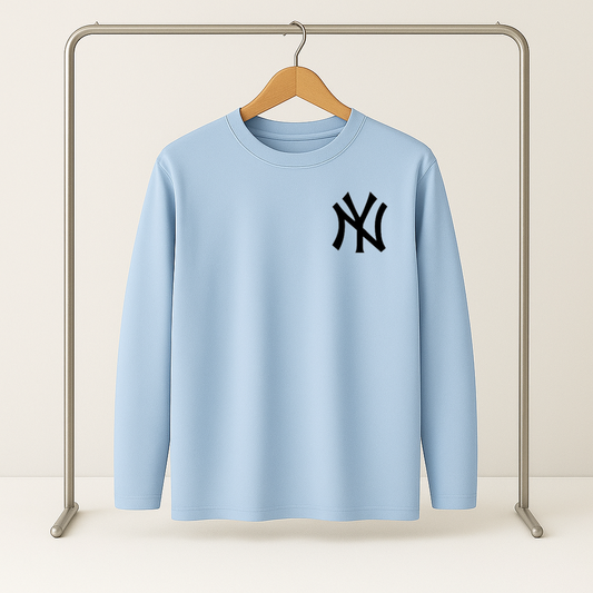 NY Long Sleeve T-Shirt – Light Blue (Special Sizes)