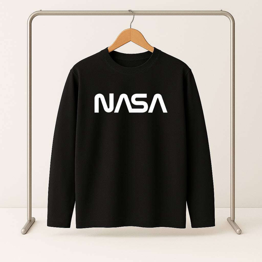 NASA Long Sleeve T-Shirt – Black (Special Sizes)