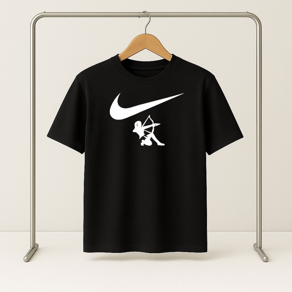 Black Short Sleeve T-Shirt - Archer Graphic (Zamalek Inspired)