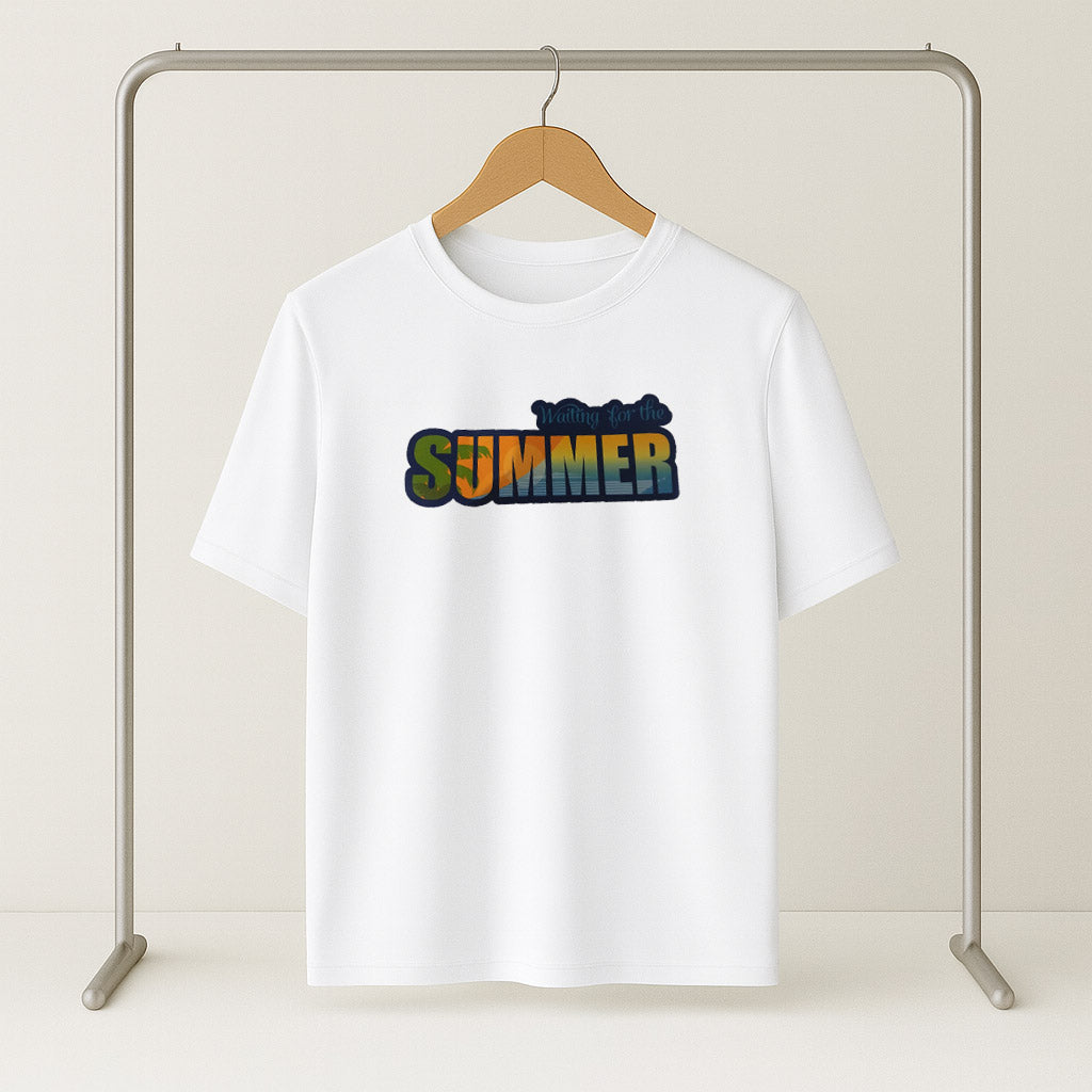 White Graphic T-Shirt - "SUMMER" Design